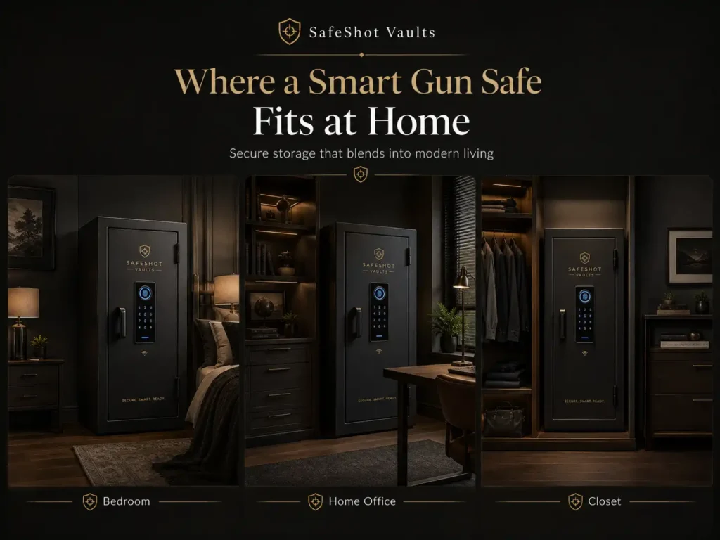 Where a smart gun safe fits at home